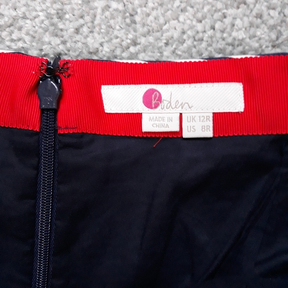 Boden Navy Striped Skirt size 8 - Picture 3 of 4